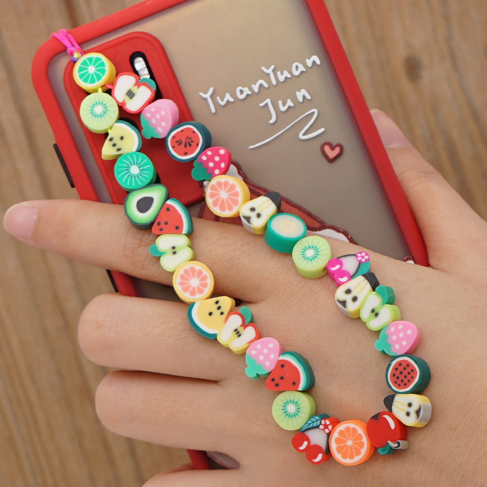 Fashion Women Picture - 素敵なフルーツビーズストラップ,多機能ハンギングハンドコード,iPhoneUSBキー用