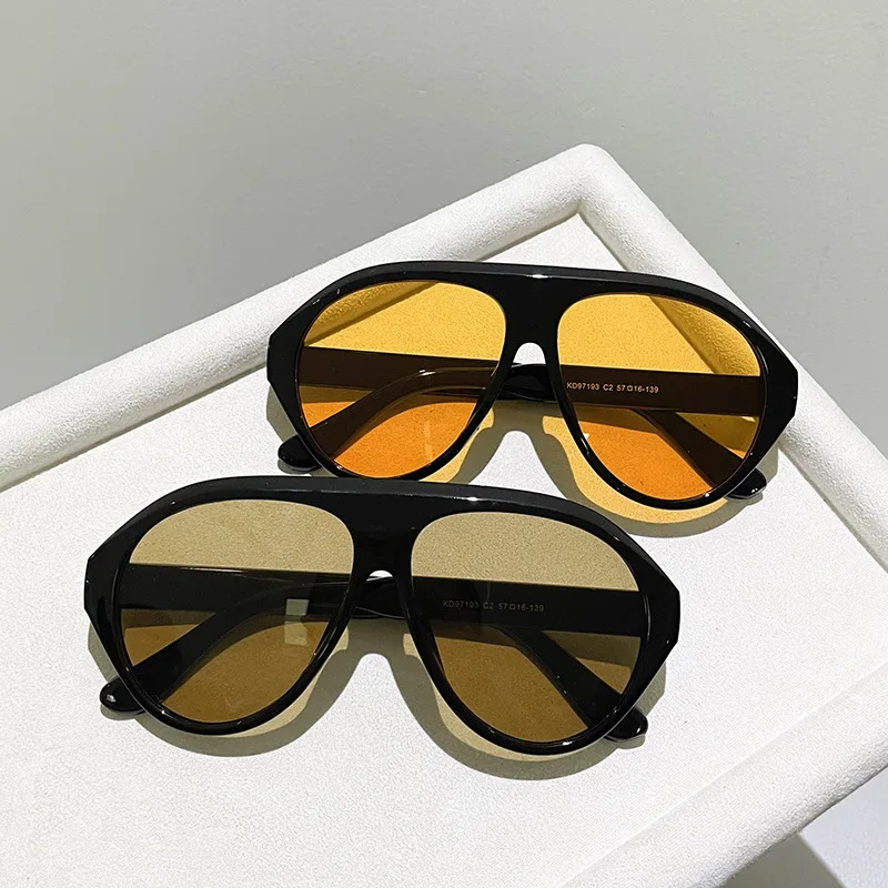 Women'S Fashion Eyeglasses - ファッションオーバーサイズパイロットサングラス レディース ヴィンテージフラットトップシェード UV400 メンズ アウトドアスポーツ