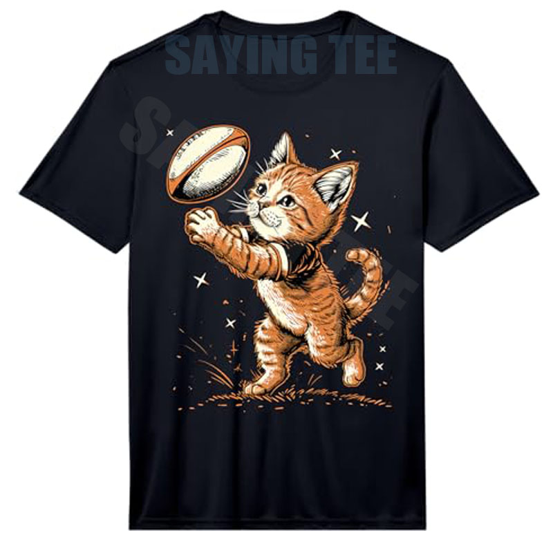 Women'S Fashion Rugby Top - ラグビーメンズ、レディース、ボーイズ、ガールズキャットラグビープレーヤーパフォーマンスTシャツY2k子猫スポーツウェア服ファッションアウトドアセイイングTシャツ