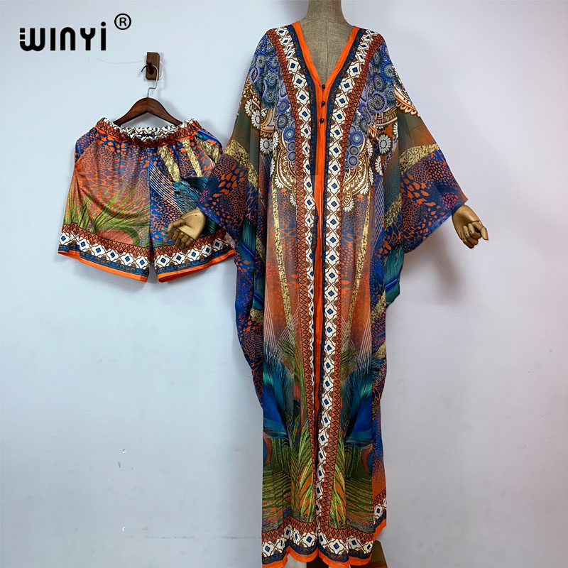Women'S Fashion Kimono - Winyi-女性用ツーピース着物セット,ビーチウェア,ロングドレス,パンツスーツ,衣装,イブニングドレス,ファッション,新作,夏
