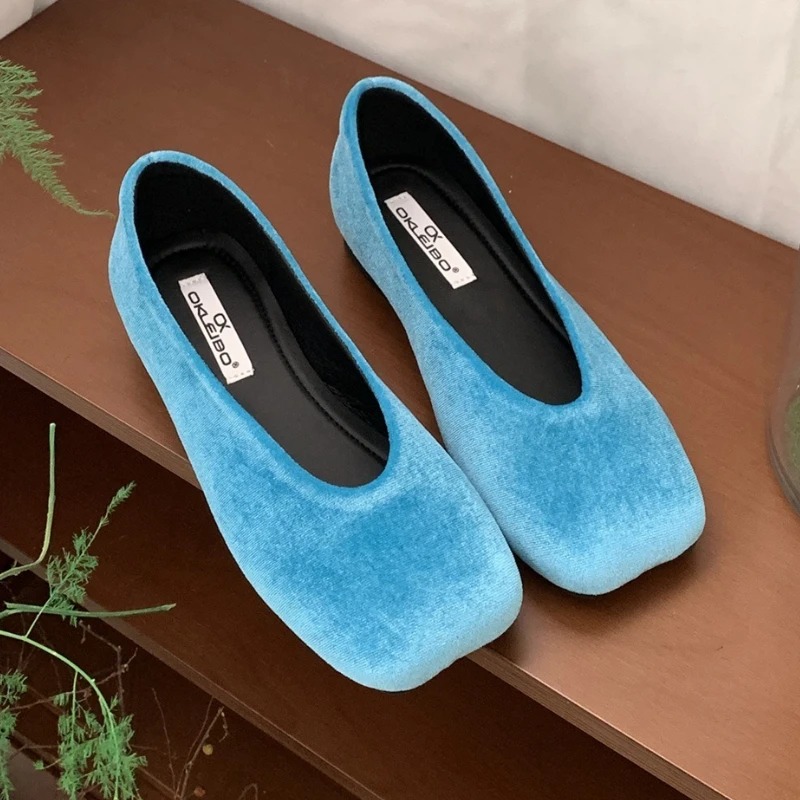 Women'S Fashion Brand Shoes - 女性の靴パンプスメアリージェーン浅いコンフォートソフトソールスクエアトゥレディースドレスシューズ女性ファッションブランドフラットシューズ女性用