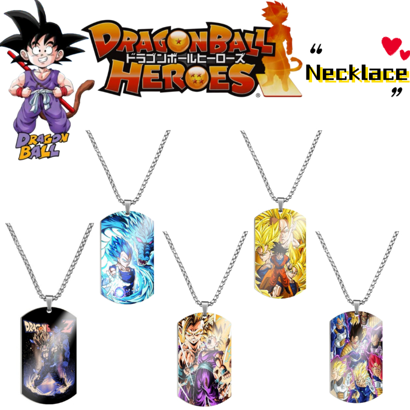 Women Fashion Japan - ドラゴンボール 孫悟飯 魔人ブウ ファッションメタルネックレス 男女兼用 高級カラープリントステンレスビーズチェーン