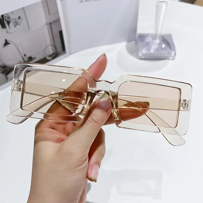 Women'S Fashion Eyewear - 新しい女性の小さなフレームサングラス女性ファッションゼリーカラースクエアサングラス屋外旅行トレンドアイウェア UV400 オキュロスデソル