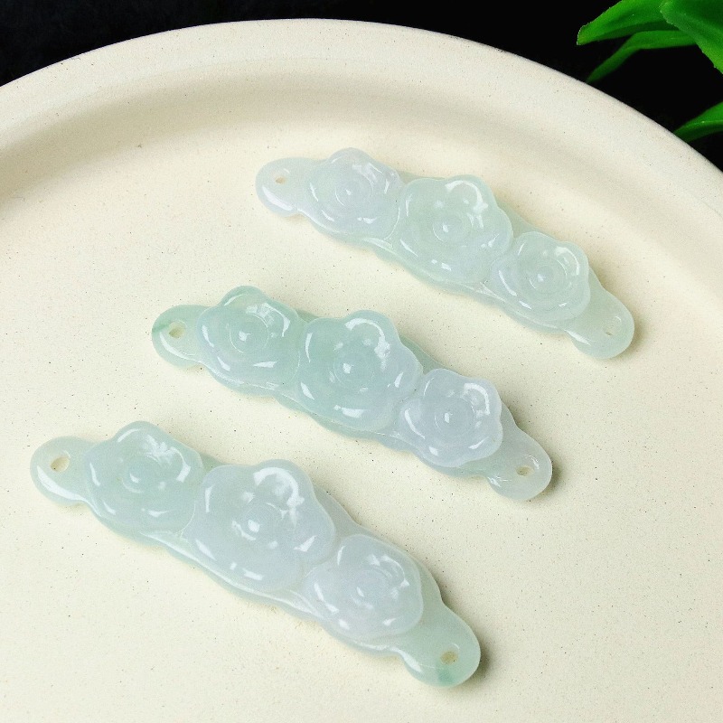 Women'S Fashion Gifts - 1pc 天然翡翠エメラルドフラワーハンドカード DIY アクセサリー高級ジュエリーファッションジュエリー絶妙なリアルチャームギフト女性男性