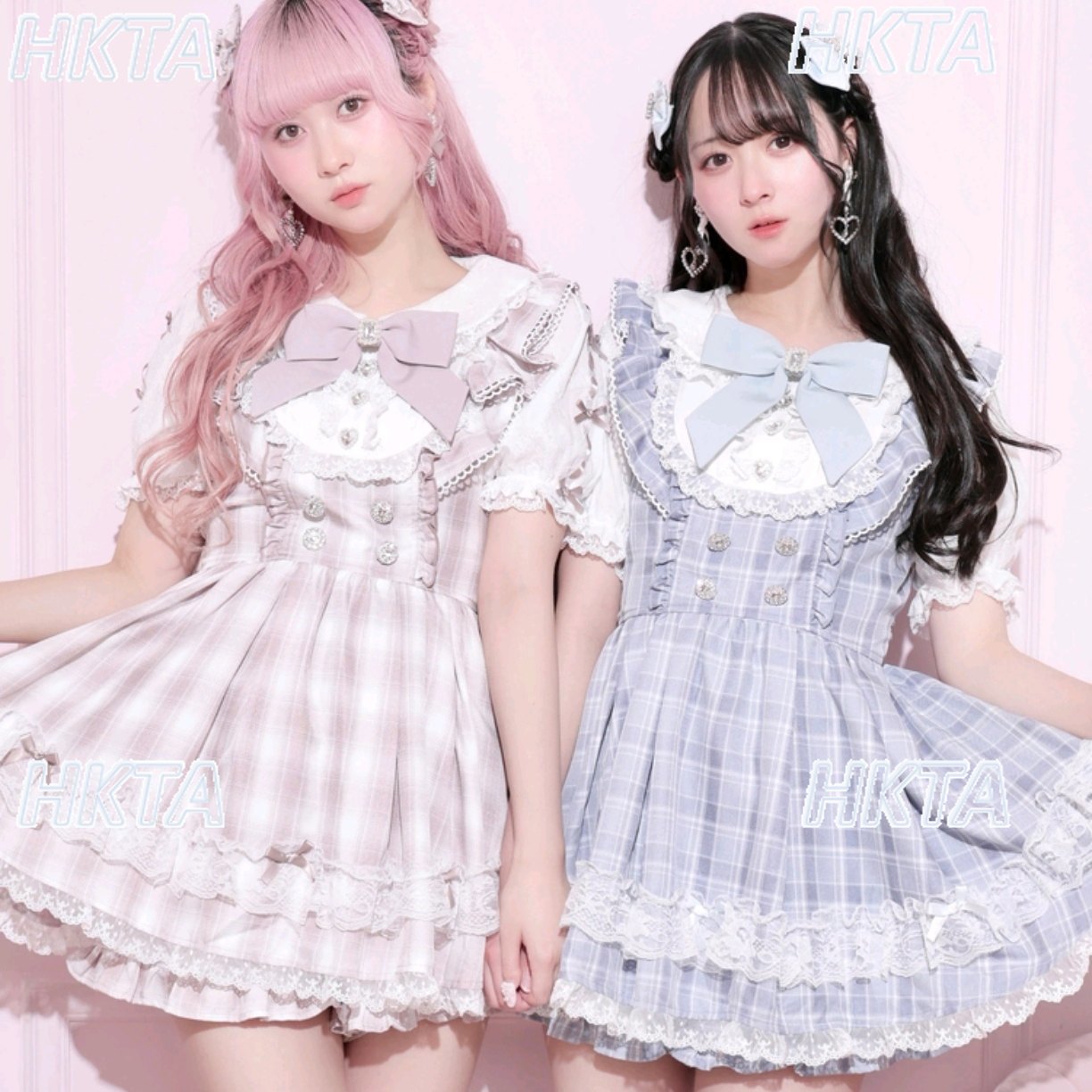 Ruched Dress Mini - 和風ドールカラープレイドボウドレスとショートパンツセット 2026夏新作 可愛い半袖プレイドワンピース ツーピースセット レディースコーデ