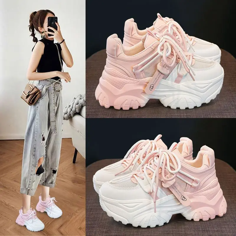 Women'S Fashion Tennis Shoes - レディースシューズ カジュアルシューズ 春スニーカー プラットフォームシューズ レディースシューズ テニスシューズ
