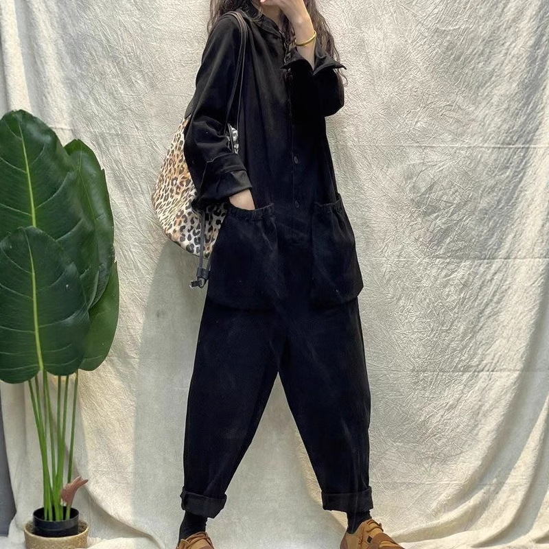 Women'S Fashion Utility Pants - カジュアルな女性用ジャンプスーツ、カーゴ、ルーズ、ワイドレッグ、ファッション、ユーティリティ、ベルト付きジャンプスーツ、長袖、カジュアルロンパース、オーバーオール