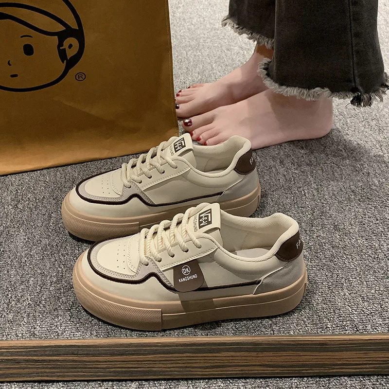 Women'S Fashion Tennis Shoes - 女性用フラットランニングシューズ,軽量スポーツシューズ,カジュアルファッション,テニスシューズ,ホワイト