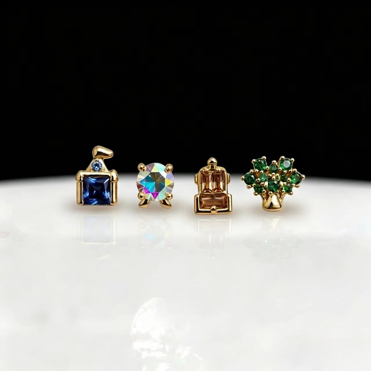 Women'S Fashion Gifts - 新しい絶妙なかわいい遊園地スタッドピアス女性ガールズファッションパーティー誕生日ジュエリーギフト