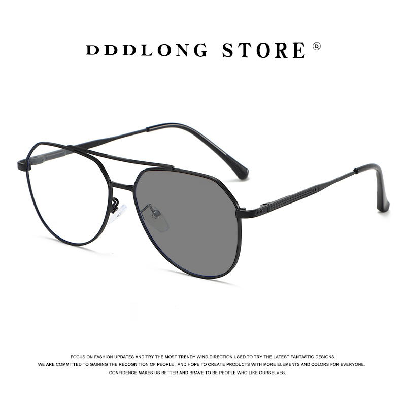Women'S Fashion Eyewear - DDDLONG レトロパンクファッションパイロットフォトクロミックサングラス女性男性メタル眼鏡クラシックヴィンテージ UV400 アウトドアシェード D679