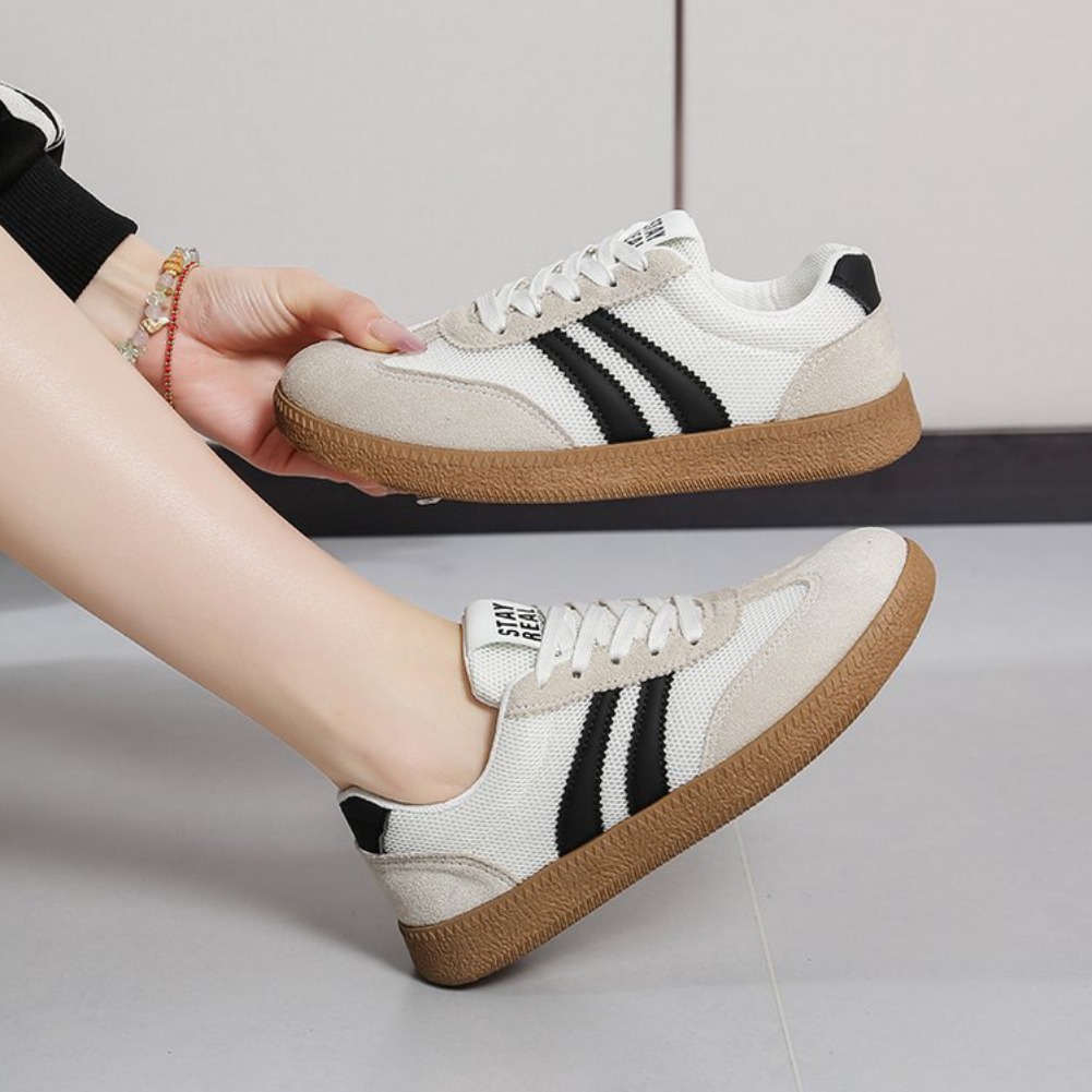 Women'S Fashion Tennis Shoes - 女性テニススニーカーフラットレディースファッションレースアップ加硫靴秋屋外トレーナー学生ボードシューズ履物