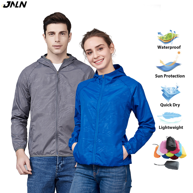 Women'S Fashion Rain Jacket - JNLN ユニセックスハイキングジャケット男性女性防水速乾キャンプウインドブレーカー屋外トレッキング釣りレインコート抗 UV 服