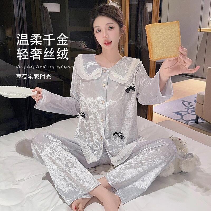 Women'S Fashion Gifts - ホットな新作レディース肌に優しい快適なパジャマ2025キュートなドールカラー秋冬高級ファッションホームファニッシングセットギフト