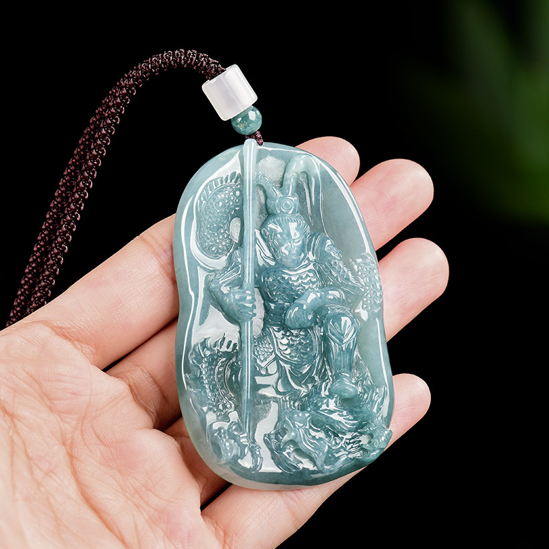 Women'S Fashion Gifts - ビルマ翡翠猿王ペンダントネックレスヴィンテージ高級ギフト女性用ファッションアクセサリービルマ翡翠彫刻お守り