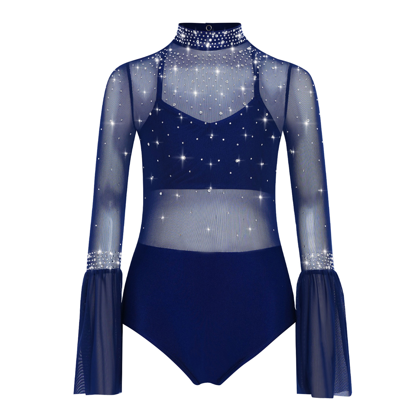 キッズガールズバレエダンスレオタードフレアスリーブ背中の開い - Turtleneck Bodysuit のレビューと価格
