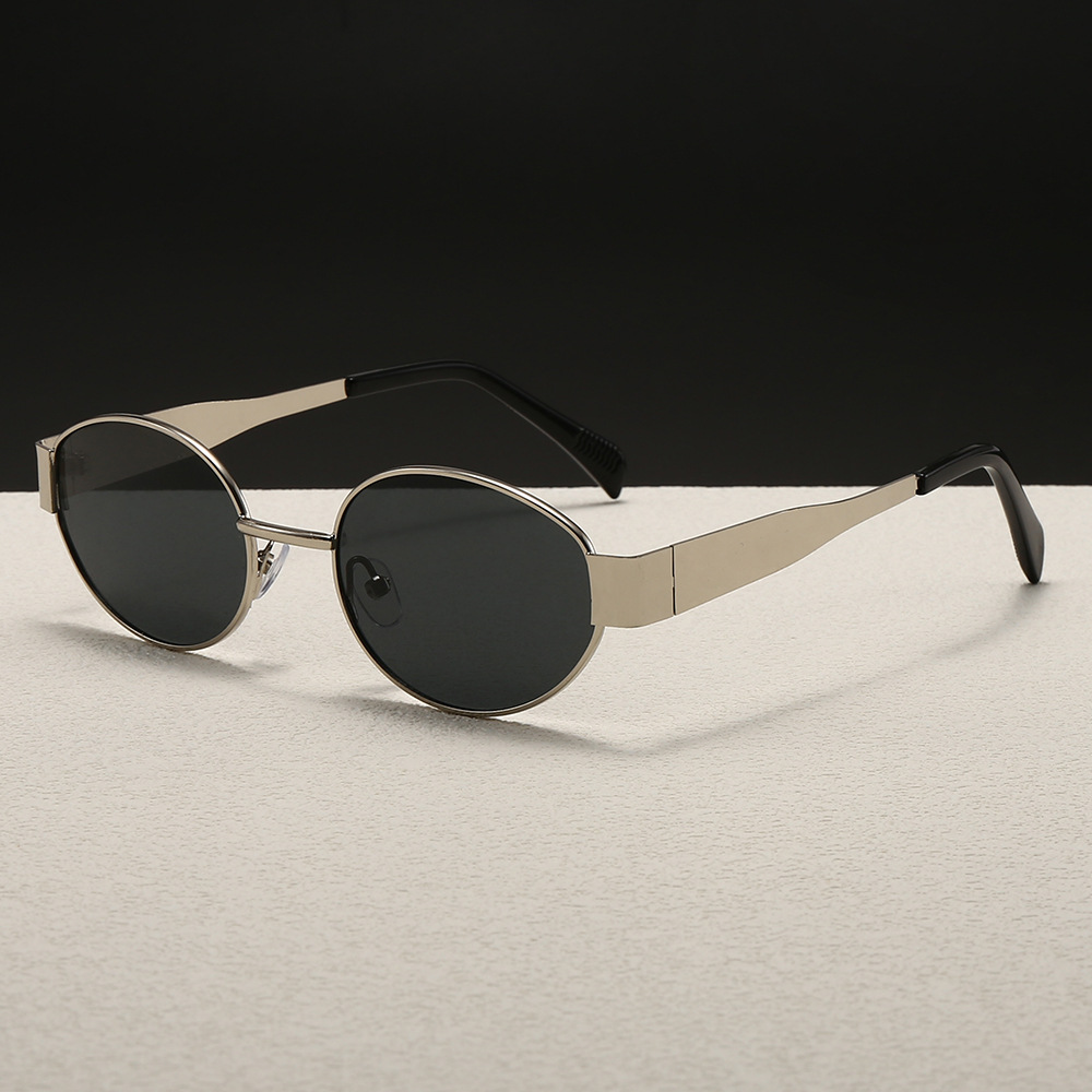 トレンドのラウンドフレームメタルサングラス レディース ファ - Women Fashion Glasses のレビューと価格