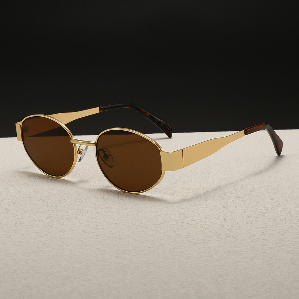 トレンドのラウンドフレームメタルサングラス レディース ファ - Women Fashion Glasses のレビューと価格