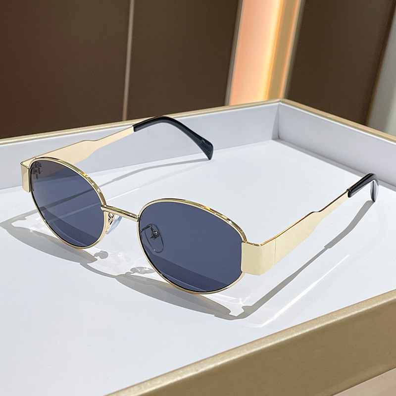 トレンドのラウンドフレームメタルサングラス レディース ファ - Women Fashion Glasses のレビューと価格