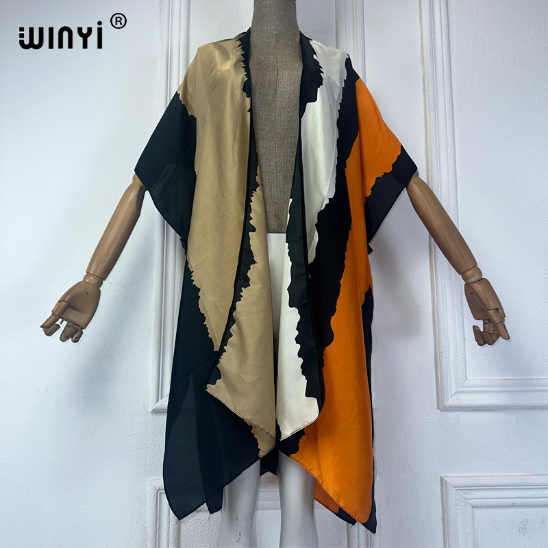 WINYI 夏着物女性自由奔放に生きるプリントビキニカバーア - Women'S Fashion Kimono のレビューと価格