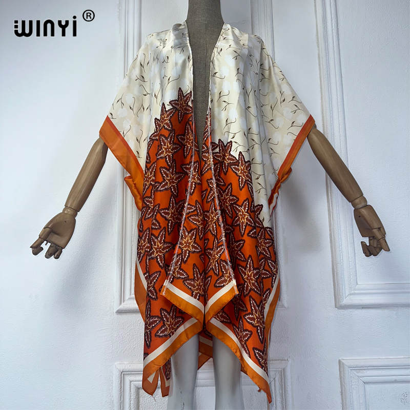 WINYI 夏着物女性自由奔放に生きるプリントビキニカバーア - Women'S Fashion Kimono のレビューと価格