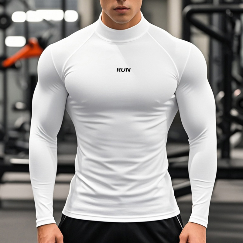 メンズ ランニング タートルネック 速乾性 長袖 Tシャツ  - Turtleneck Bodysuit のレビューと価格
