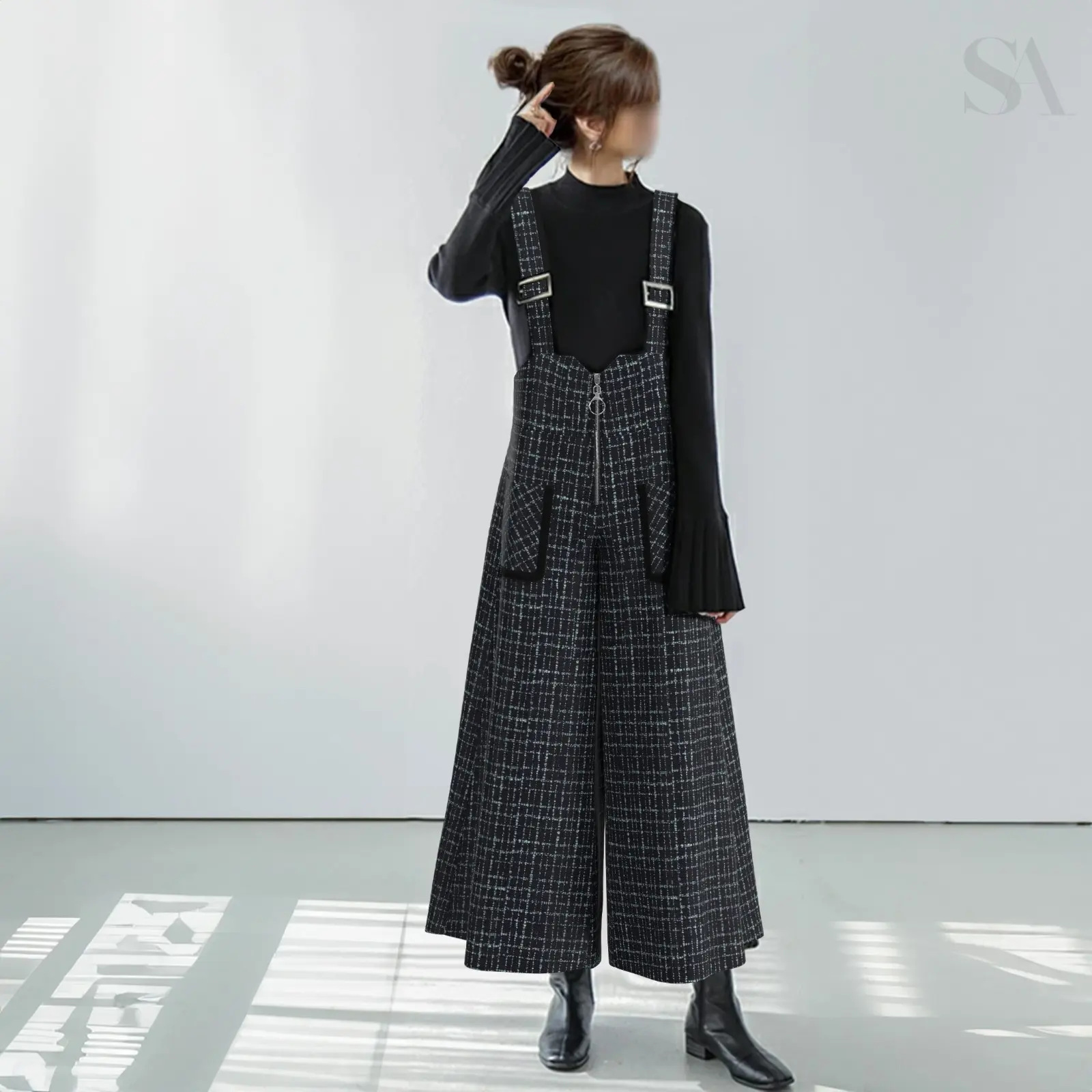 和風ヴィンテージユーティリティワイドレッグオーバーオール女性 - Women'S Fashion Utility Pants のレビューと価格