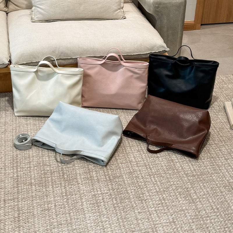 新しい高品質ソフトPUハンドバッグトートバッグ日本韓国スタイ - Women Fashion Japan のレビューと価格