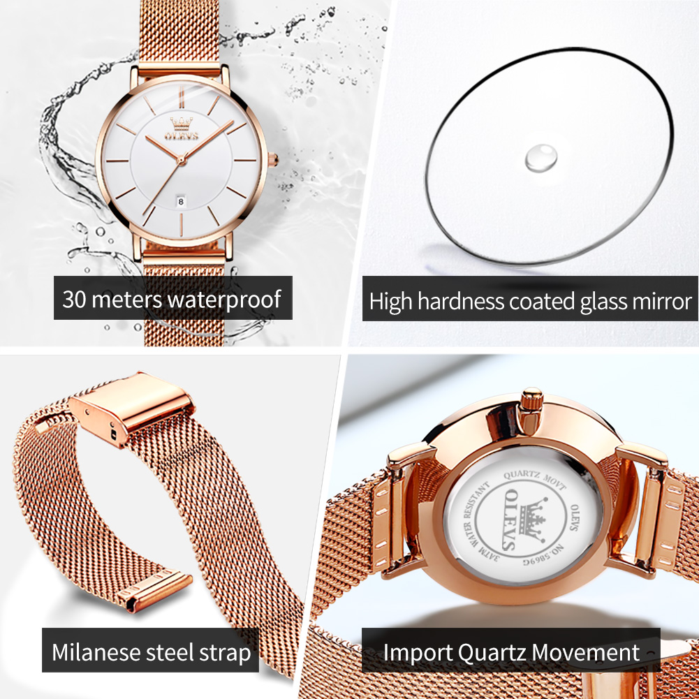 OLEVS レディース腕時計 5869 エレガントでおしゃれ - Women'S Fashion Gifts のレビューと価格