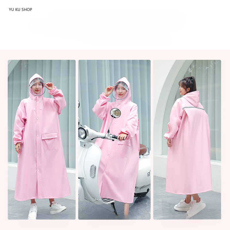 ファッション通気性ロングレインコートポンチョレディース防水長 - Women'S Fashion Rain Jacket のレビューと価格