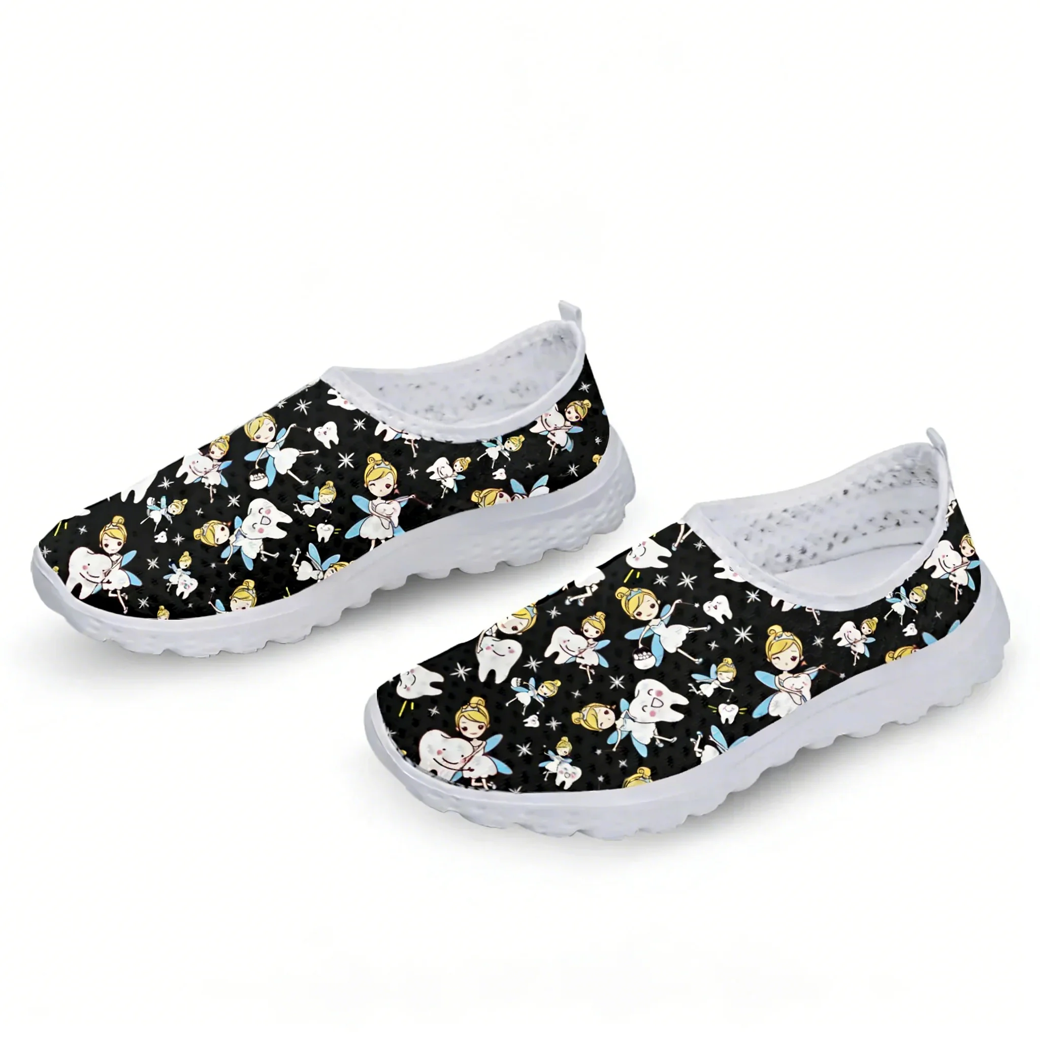 かわいい漫画ナースエルフ/歯メッシュ高品質スニーカー女性男性 - Women'S Fashion Tennis Shoes のレビューと価格