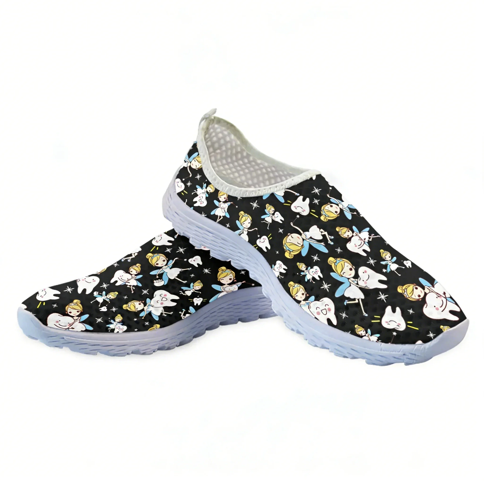 かわいい漫画ナースエルフ/歯メッシュ高品質スニーカー女性男性 - Women'S Fashion Tennis Shoes のレビューと価格
