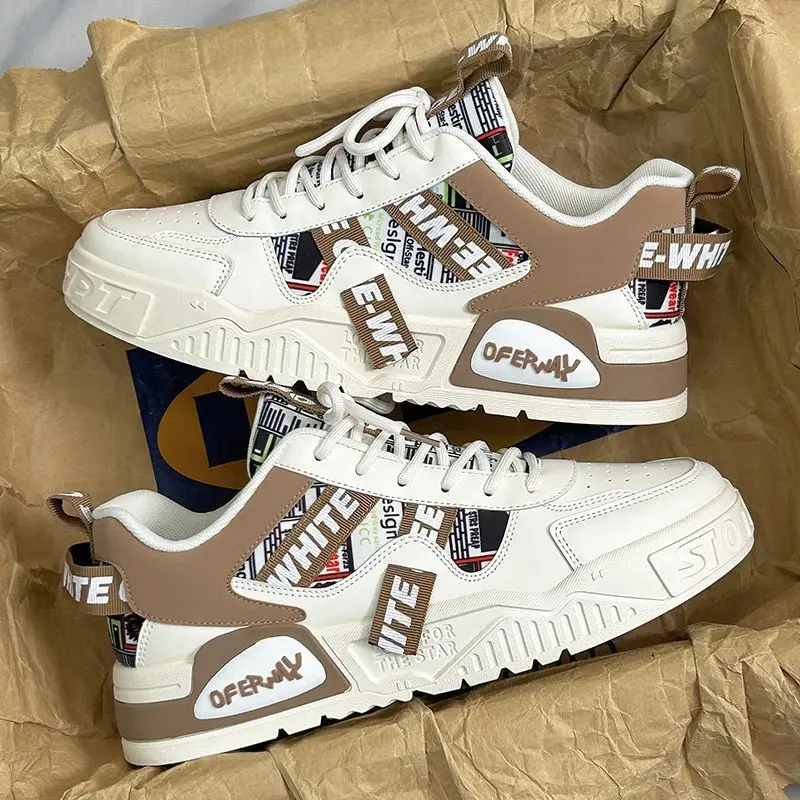 カジュアルファッションレザースニーカー新しいスケートボードメ - Women'S Fashion Tennis Shoes のレビューと価格