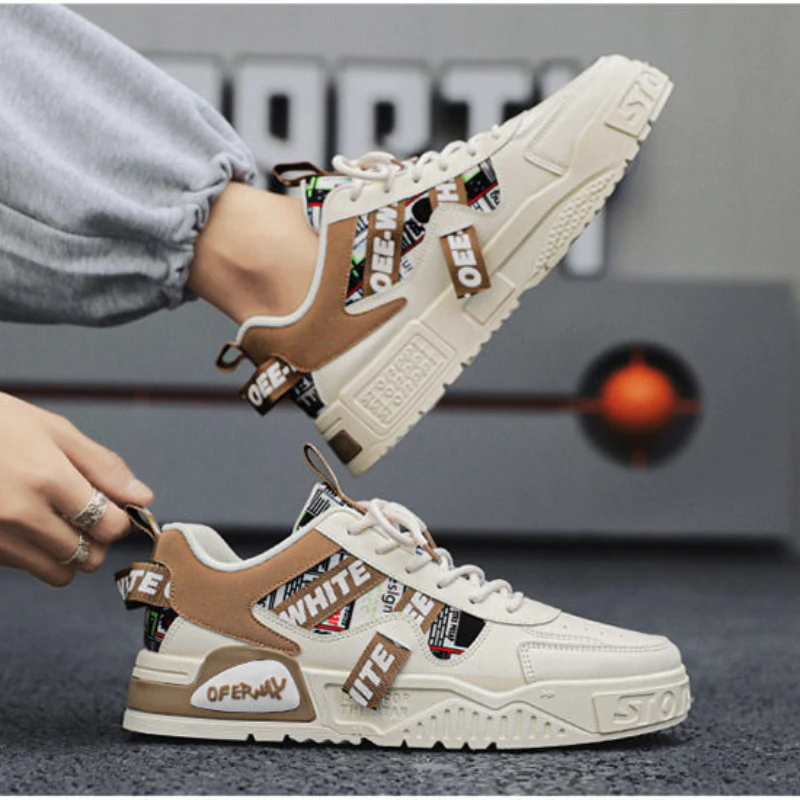 カジュアルファッションレザースニーカー新しいスケートボードメ - Women'S Fashion Tennis Shoes のレビューと価格