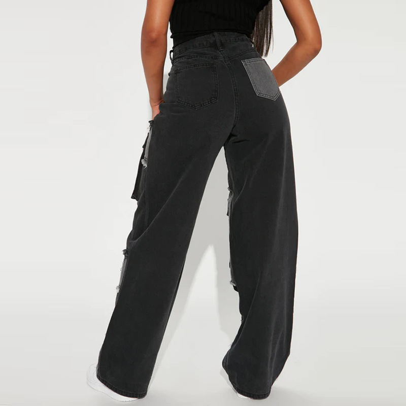 ユーティリティスタイルカラーブロックマルチポケットジーンズ、 - Women'S Fashion Utility Pants のレビューと価格