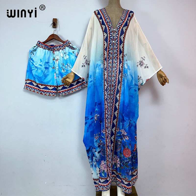 Winyi-女性用ツーピース着物セット,ビーチウェア,ロング - Women'S Fashion Kimono のレビューと価格