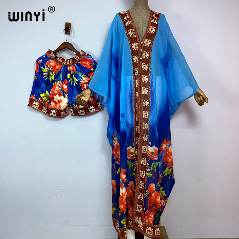 Winyi-女性用ツーピース着物セット,ビーチウェア,ロング - Women'S Fashion Kimono のレビューと価格