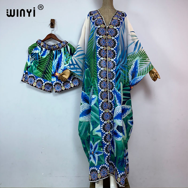 Winyi-女性用ツーピース着物セット,ビーチウェア,ロング - Women'S Fashion Kimono のレビューと価格