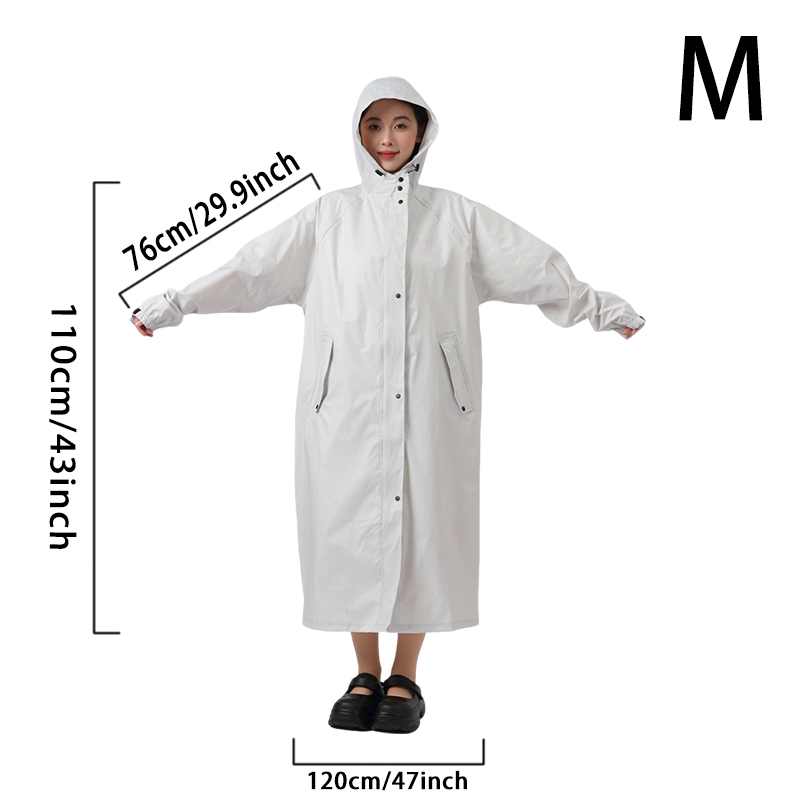 レディース ロング フード付き レインジャケット ポンチョ  - Women'S Fashion Rain Jacket のレビューと価格