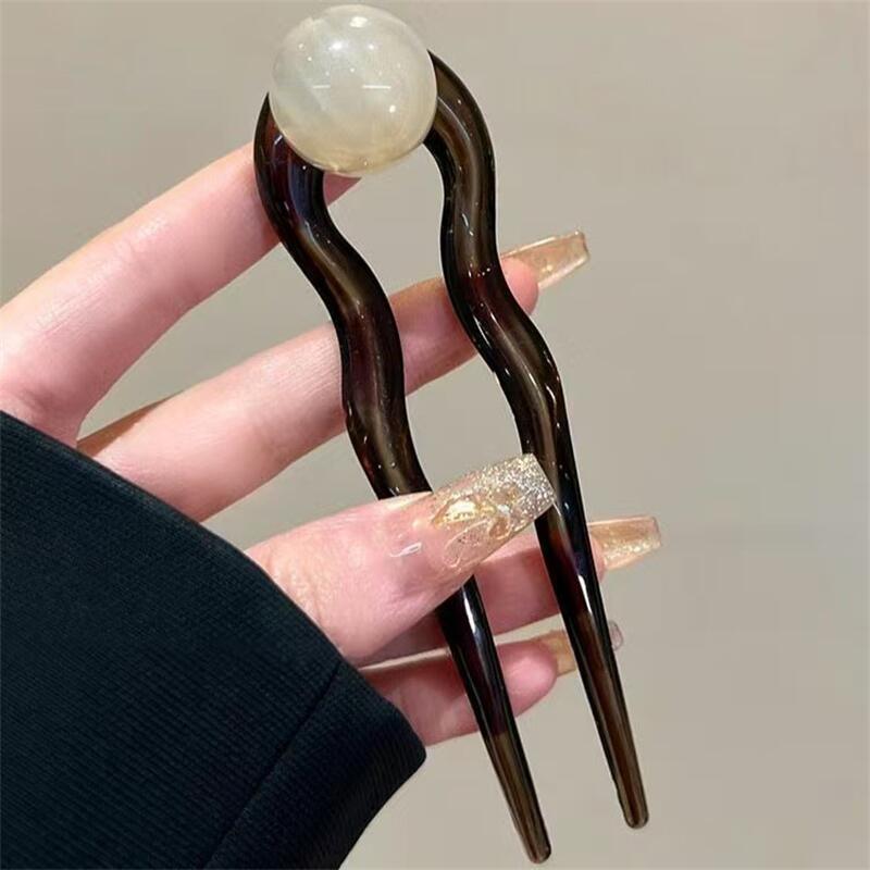 ファッションカラーパール U 字型ヘアスティックヘアピンヘア - Women Fashion Hub のレビューと価格