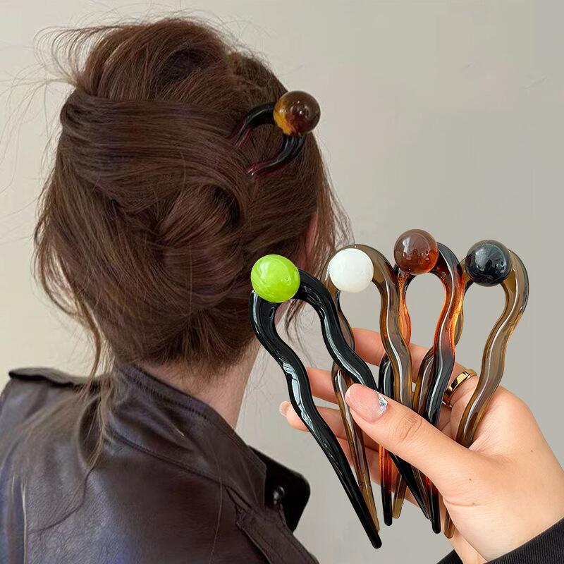 ファッションカラーパール U 字型ヘアスティックヘアピンヘア - Women Fashion Hub のレビューと価格
