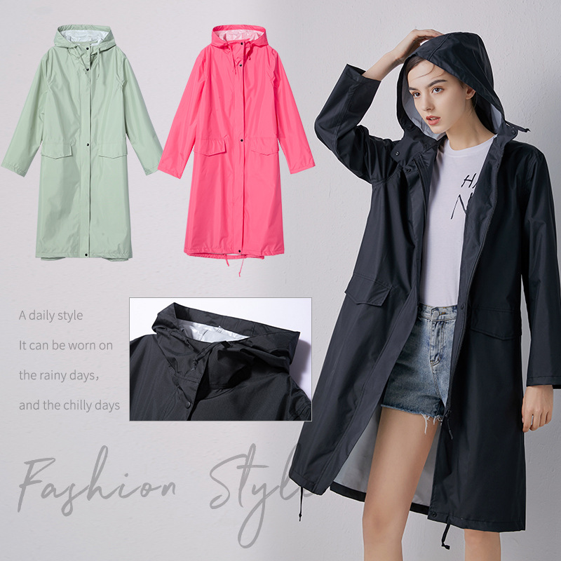 男性と女性のための軽量で通気性のあるレインコート、防水ロング - Women'S Fashion Rain Jacket のレビューと価格