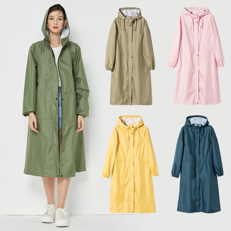 男性と女性のための軽量で通気性のあるレインコート、防水ロング - Women'S Fashion Rain Jacket のレビューと価格