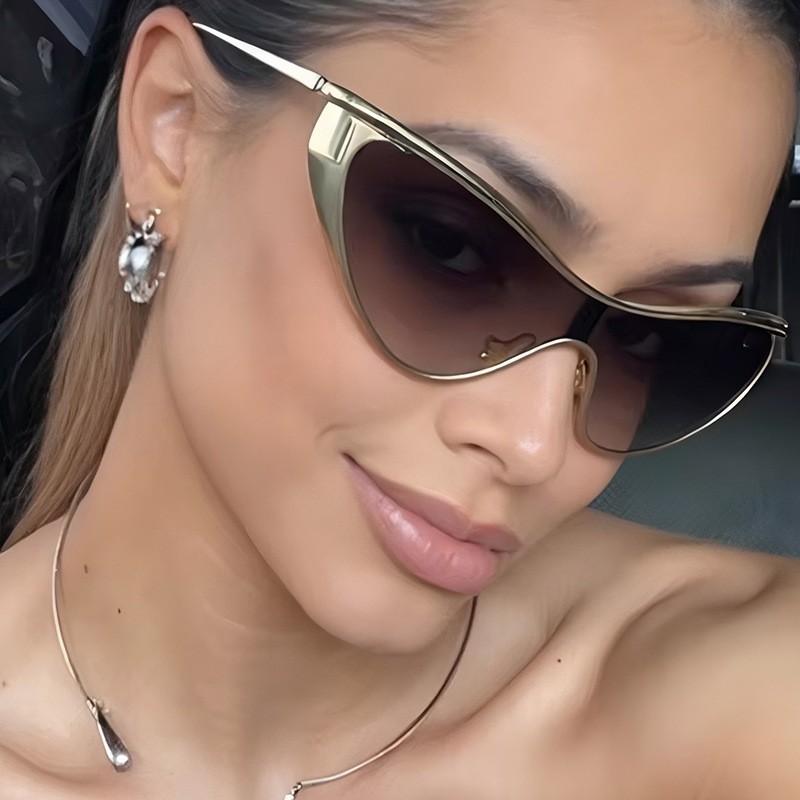 リムレス Y2K スタイルサングラス長方形ファッション人気女 - Women'S Fashion Eyeglasses のレビューと価格