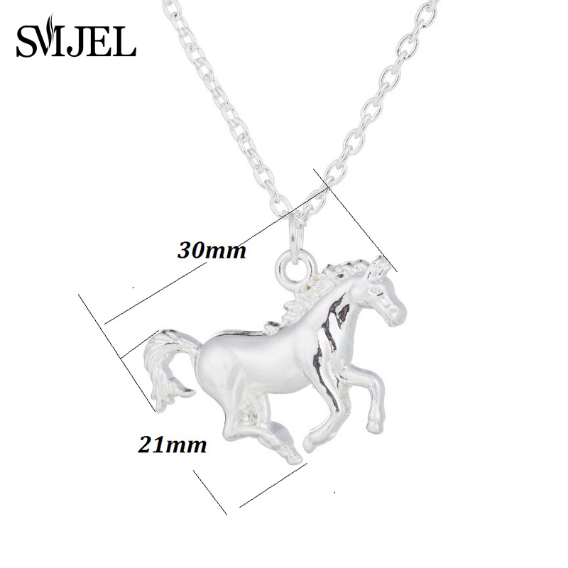 SMJEL ヴィンテージメタルランニングホースネックレス女性 - Women'S Day Fashion Show のレビューと価格