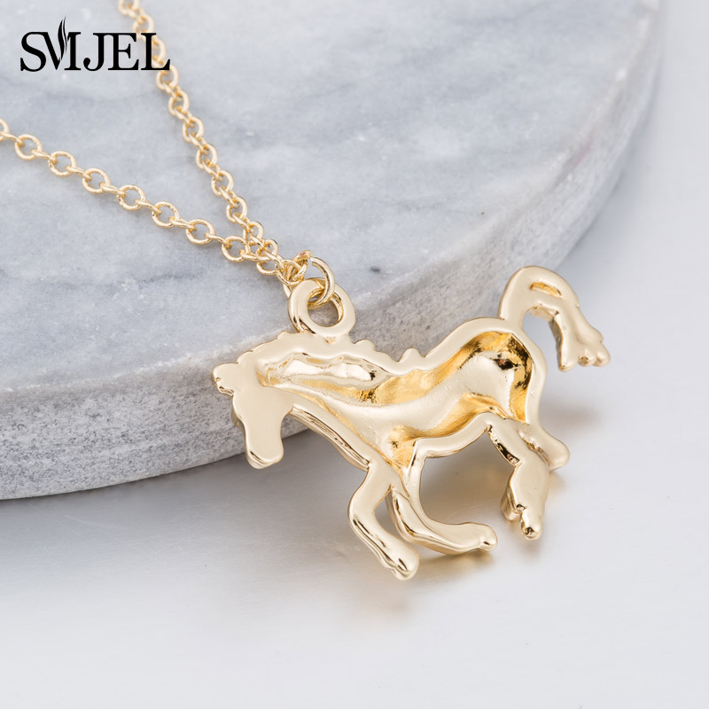 SMJEL ヴィンテージメタルランニングホースネックレス女性 - Women'S Day Fashion Show のレビューと価格