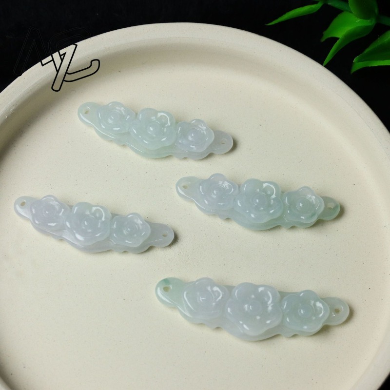 1pc 天然翡翠エメラルドフラワーハンドカード DIY アク - Women'S Fashion Gifts のレビューと価格