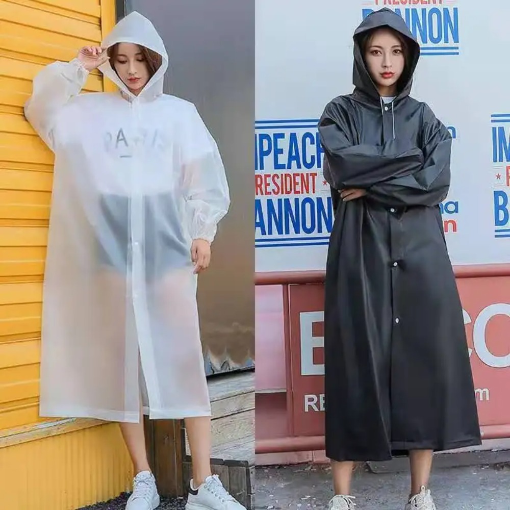 新しい防水レインコート大人の旅行ファッションレインコート屋外 - Women'S Fashion Rain Jacket のレビューと価格