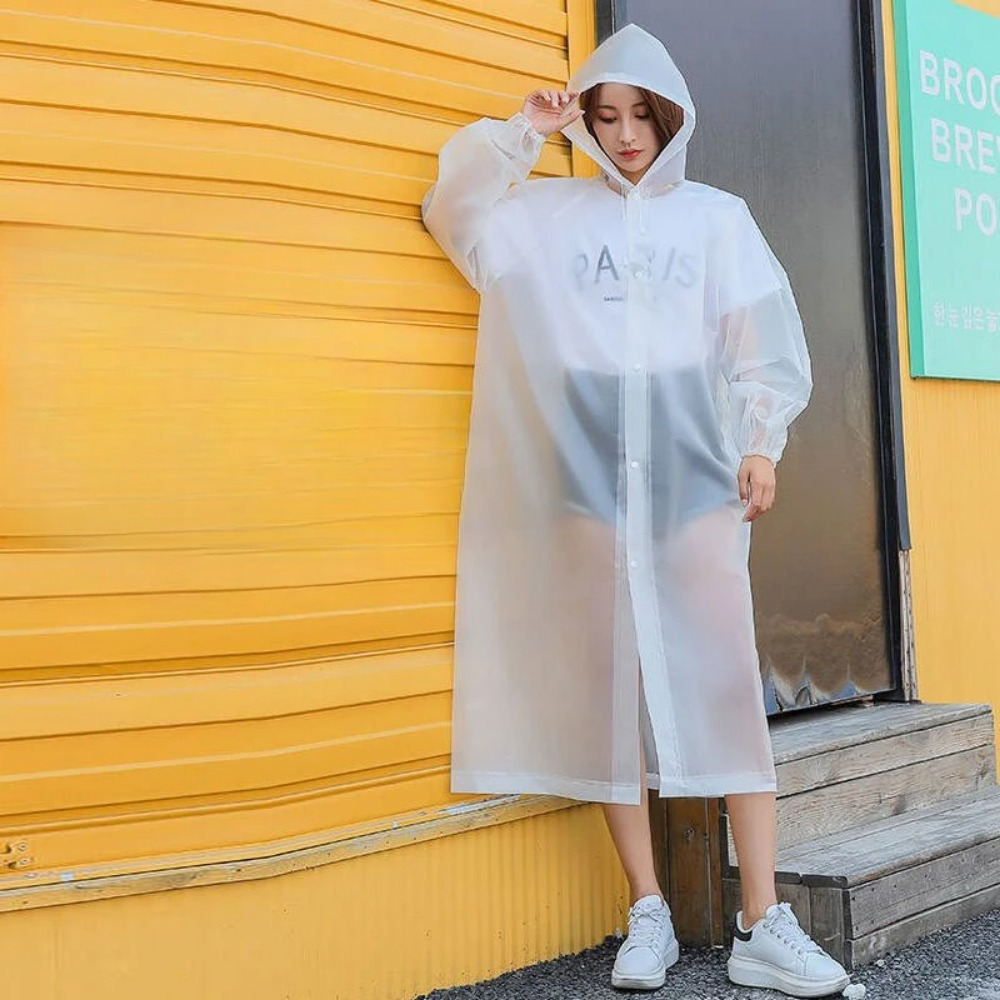 新しい防水レインコート大人の旅行ファッションレインコート屋外 - Women'S Fashion Rain Jacket のレビューと価格
