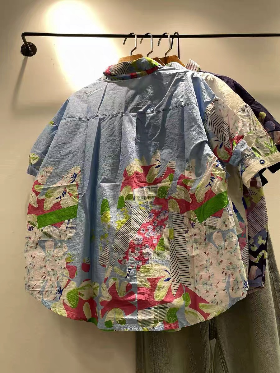バスト 120 センチメートルオリジナルデザイン純綿オーバー - Women Fashion Japan のレビューと価格