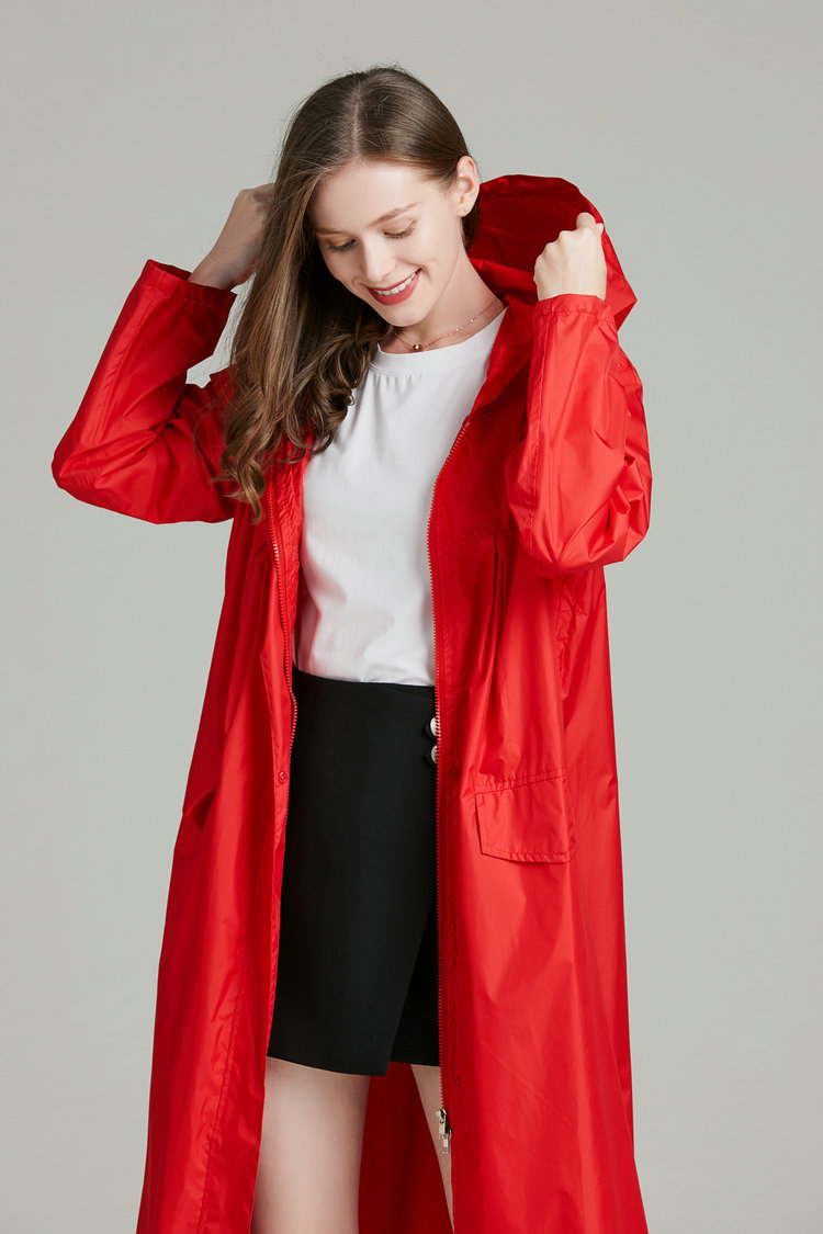 男性と女性のための軽量で防水性のあるロングレインコート,通気 - Women'S Fashion Rain Jacket のレビューと価格